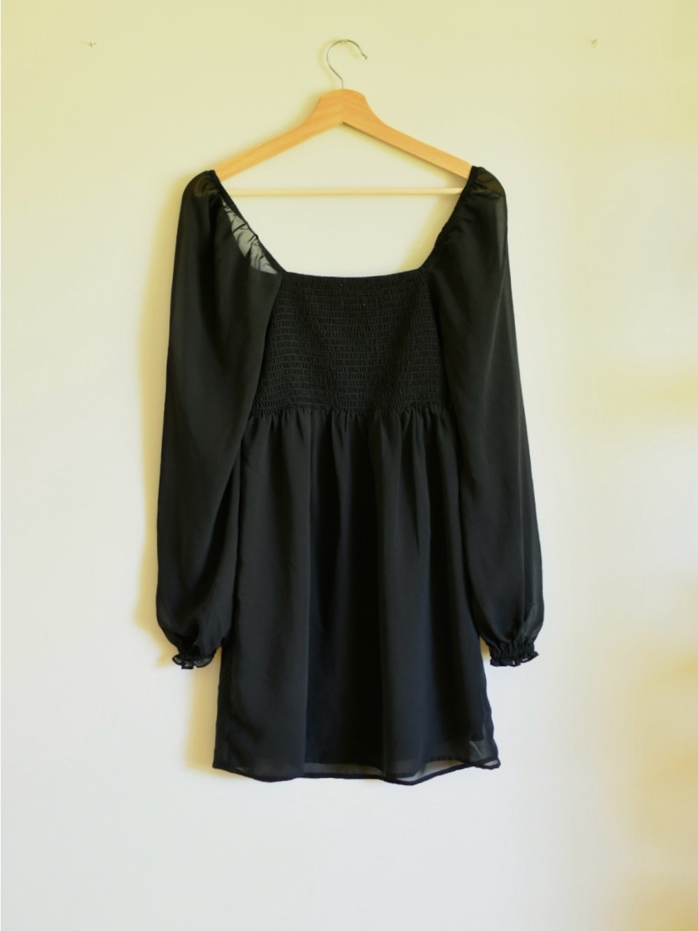 Twik <3 by Simons Black Long-Sleeve Mini Dress Small